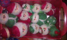 Holiday Felted Ornaments and Figures.