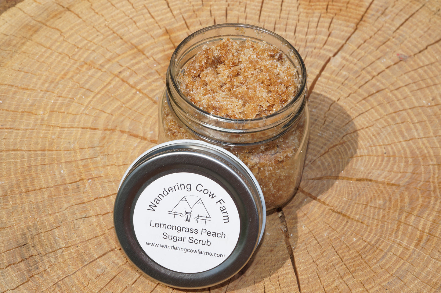 Lemongrass and Peach Sugar Scrub 8 oz
