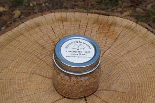 Lemongrass and Peach Sugar Scrub 8 oz