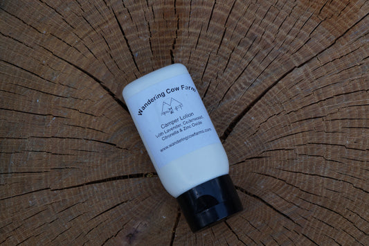 Small Camper Lotion  with cedarwood zinc oxide and essential oils 2.5 oz