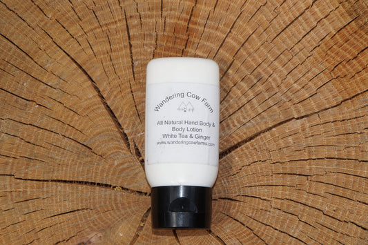 Small White Tea and Ginger Hand, Face, and Body Lotion 2.5 oz